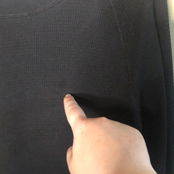 TNA black long sleeve crew neck Henley - Picture 3 of 5